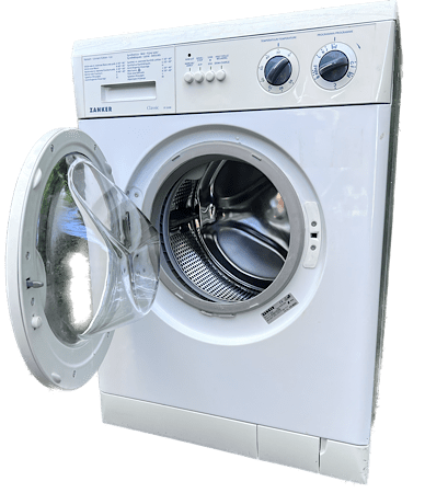 Zanker wasmachine met open Deur