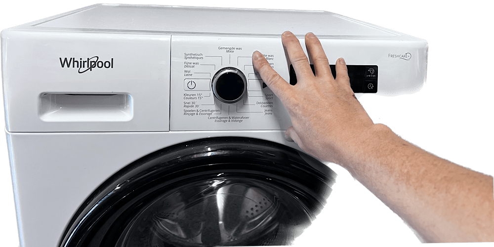 Wasmachine foutmelding en wijzer